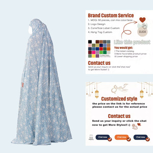 Tùy Chỉnh 100% Bông Hoa Jilbab Một Mảnh Hồi Giáo Quần Áo Cho Phụ Nữ Hồi Giáo Ăn Mặc Nhà Sản Xuất Ramadan Eid Cầu Nguyện khiêm tốn Jlibab - Product Image 2