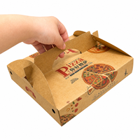 Boîte à emporter jetable pour la livraison de restaurants, fournisseur d'emballages alimentaires en papier kraft personnalisés, boîte à pizza en carton à emporter