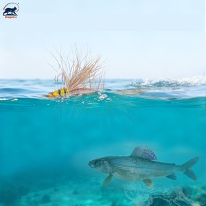 Señuelos de pesca con mosca seca Glow Hand-Tied Stonefly Stimulator de alta flotabilidad con pelo de ciervo <span class=keywords><strong>para</strong></span> trucha, lubina y salmón 8 #   10 # - Product Image 3