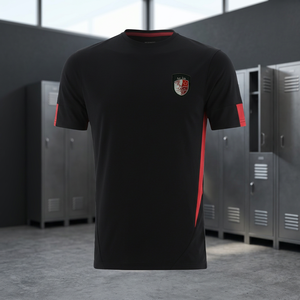ชุดฟุตบอลชุดเครื่องแบบเสื้อและกางเกงขาสั้นผ้าโพลีเอสเตอร์100% สวมใส่ง่ายสำหรับผู้เล่นฟุตบอลมีบริการ OEM - Product Image 2
