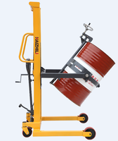 Portador de tambor de 350kg, elevador de tambor de aceite Manual hidráulico, elevador de carro, camión apilador de tambor inclinable de 1,46 M
