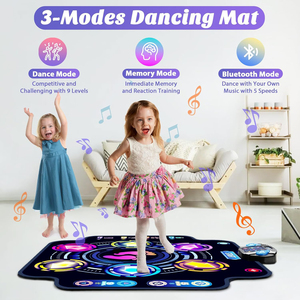 Alfombra <span class=keywords><strong>de</strong></span> Baile Mejorada <span class=keywords><strong>para</strong></span> Niños, Alfombra <span class=keywords><strong>de</strong></span> Baile Electrónica con Luces LED, Bluetooth Inalámbrico, 5 Velocidades, 9 Niveles, Juego Musical, Juguete <span class=keywords><strong>de</strong></span> Baile - Product Image 4