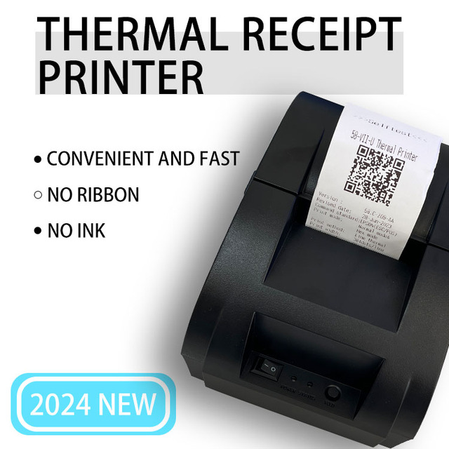 Professional 58mm USB High Speed Thermal Receipt Printer for Cashier Recharge Voucher Printing