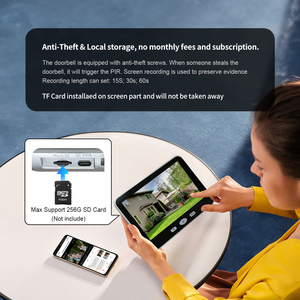 Tuya Wifi BLE 3MP Vòng không dây chuông cửa hai cách hệ thống <span class=keywords><strong>intercom</strong></span> Màn hình Auto-on PIR kích hoạt máy ảnh không thấm nước cho an ninh - Product Image 6