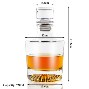 Custom 720ml Luxury <strong>Whiskey</strong> <strong>Decanter</strong> and Glass Set High Quality Wine Glass Wooden for Gin and <strong>Whiskey</strong> - Product Image 5