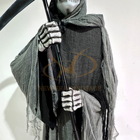 Décoration intérieure en métal de squelette de fantôme électrique Animatronic d'Halloween pour la garderie scolaire, le centre commercial ou l'aéroport pour la maison hantée