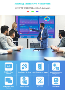 Écran tactile LCD tout-en-un de 85''98''100''110'' pouces, personnalisé en usine, pour réunion intelligente, panneau <span class=keywords><strong>plat</strong></span> interactif, support au sol, animation - Product Image 3