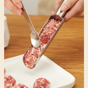 304 fabricant de boulettes de viande en acier inoxydable ménage boule de poisson crevettes slip moule boule de riz viande remplissage cuisson - Product Image 6