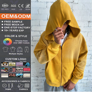 Sudadera con Capucha Térmica de Felpa para Hombre, Diseño Vintage Lavado al Ácido, Sin Cordones, con Cremallera y Capucha, Nueva Colección Primavera - Product Image 1