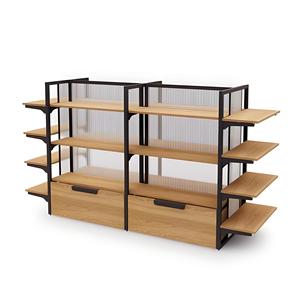 Phong cách hiện đại 5-Layer cửa hàng bán lẻ hiển thị đứng có thể điều chỉnh gỗ và thép cửa hàng bách hóa hiển thị kệ bền - Product Image 1