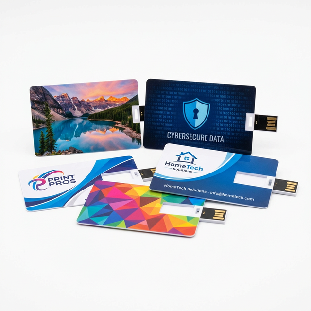 Custom Credit Card USB Flash Drive Plastic Card USB Memory Stick Full Color Double Sided Printing Promotional USB Drive