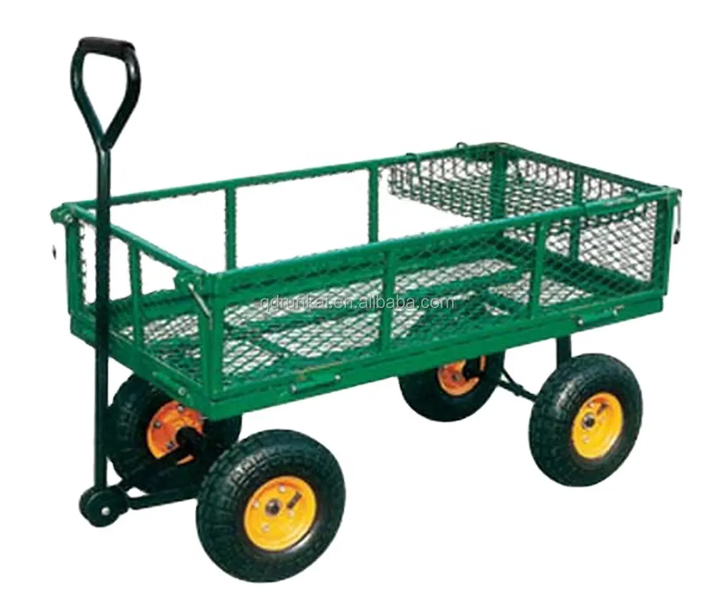 Tc1840 collegamento sterzo giardino maglia carrello pieghevole-carriola wagon strumenti in acciaio inox grande carrello da giardino