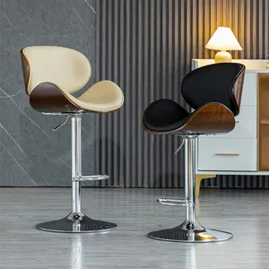 Rotatable Bar Chair Home Counter Metal Bar Stools Factory Hot Sales Black Carton Steel Iron Industrial Modern Bar Furniture 1pcs