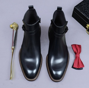 Chaussures pour hommes en cuir véritable respirantes, confortables, légères, à lacets, à bout carré, style outdoor, taille américaine - Product Image 2