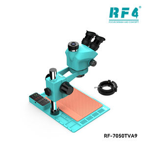 RF4-Microscopio estéreo trinocular con zoom <span class=keywords><strong>para</strong></span> reparación de teléfonos móviles, <span class=keywords><strong>base</strong></span> grande a prueba de polvo, 7-50X, <span class=keywords><strong>para</strong></span> entrenamiento - Product Image 4