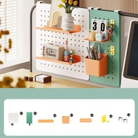 CHICON Organisateur de panneau perforé métallique, support en plastique à fixer sur pince de bureau, panneau de confidentialité pour bureau, table de jeu, travail, salon, gestion des câbles