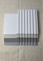 Panneaux muraux cannelés modernes en WPC Oman, design simple en plastique pour piliers et courbes avec grille rotative, flexibles et étanches pour usage domestique