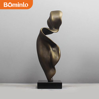 Moderne Große Abstrakte Bronze-Skulptur Luxuriöse Gegossene Metall-Kunststatue für Heim Hotel Büro Tischdekoration Inneneinrichtung