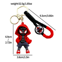 Porte-clés en silicone style dessin animé Spider-Man - Marque Manwei - Cadeau promotionnel d'entreprise pour les fêtes