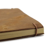 Cahier de luxe vintage avec logo personnalisé A4/a5 Cahier de notes agenda en cuir véritable pour l'école et le bureau
