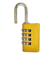 Cadenas à combinaison en aluminium à 4 chiffres pour bagages de voyage, casier de gym, armoire, cadenas à code, couleur, matériau, zinc, lieu d'origine