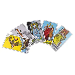 Cartas de tarô de preço de fábrica, com livro guia, impressão personalizada, cartões de tarô, venda imperdível