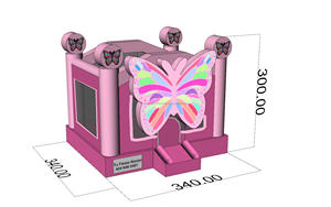 2025 nuevo diseño 3,4 m * 3,4 m * 3M Material de Platón castillo inflable niños casa hinchable comercial saltador Castillo duradero - Product Image 4