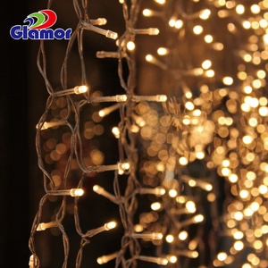 Sáng kỳ nghỉ giáng sinh trang trí PVC dây co lại dẫn chuỗi cửa sổ Rèm ấm trắng cổ tích Icicle Đèn bán buôn - Product Image 1