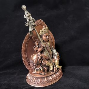 Estatua de Buda Rey del Tesoro - Una pieza decorativa de cobre combinada en tres colores: cobre blanco, cobre morado y cobre. - Product Image 2