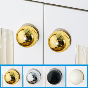 Furniture Handle And <b>Knob</b> Round Plastic Plated Cabinet <b>Door</b> Single Hole Durable European Style - Product Image 5