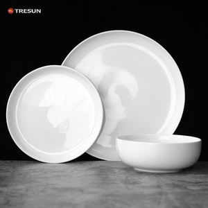 Combinaison bol et assiette maison hôtel bas prix fin nouvel os chine blanc 12 pièces vaisselle ensemble de vaisselle - Product Image 2