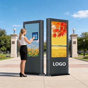 Pantalla Exterior IP65 de 55 Pulgadas y 2000 Nits, Kiosco Exterior de Autoservicio, Señalización Digital de Pie para Reproducción de Publicidad - Product Image 1