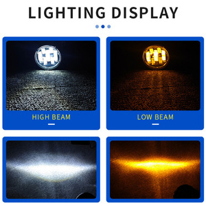 ไฟตัดหมอก LED MMR ขนาด 3.5 นิ้ว 7LED เลนส์ LED 35W 6500LM 12V สีเหลืองอำพัน/สีขาว ไฟเดย์ไลท์ DRL สำหรับรถยนต์ ไฟหน้าสำหรับขับขี่ อุปกรณ์ตกแต่ง - Product Image 4