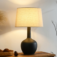 UP Lights Lampe de bureau rétro en céramique avec lampe de table à lueur chaude pour chambre à coucher Table de chevet Style Wabi Sabi Salon Hôtel