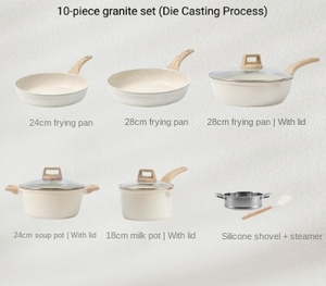 BAMBUS Set di <span class=keywords><strong>Pentole</strong></span> e Padelle in Ceramica Antiaderente 13 Pezzi, Utensili da Cucina Sani e Non Tossici con Manici Isolanti - Product Image 5