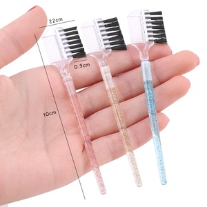 Peigne à cils et brosse à sourcils 2 en 1, manche à paillettes de cristal, double usage, séparateur de cils, accessoire de beauté et de maquillage - Product Image 2