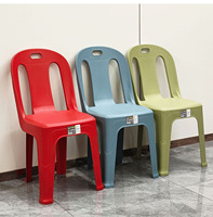 Chaise de jardin en plastique blanc pas cher, sans accoudoirs, empilable, chaise de salle à manger en plastique pour restaurant, cuisine, parc