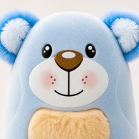 Ours en peluche intelligent interactif bleu AI Chat, animal en peluche connecté Wi-Fi rechargeable, compagnon éducatif, cadeau pour les 5-7 ans