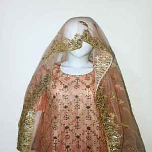 Lehenga Choli de Novia para Mujer, de Seda con Bordado Intenso, Vestido Largo para Fiesta, Diseño Étnico Moderno, Lavable, Temporada de Bodas Pakistaní - Product Image 1