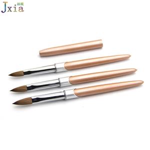 Jiexia-Nuevo pincel acrílico para <span class=keywords><strong>uñas</strong></span>, mango de Metal, oro rosa, <span class=keywords><strong>2021</strong></span> Kolinsky, 100% - Product Image 6