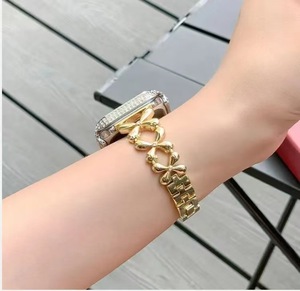 Bracelets de montre en alliage de zinc à motif floral pour <span class=keywords><strong>Apple</strong></span> <span class=keywords><strong>Watch</strong></span> Series 10, <span class=keywords><strong>bracelet</strong></span> pour IWatch, <span class=keywords><strong>bracelet</strong></span> de poignet, montre intelligente 42 45 49 mm - Product Image 3