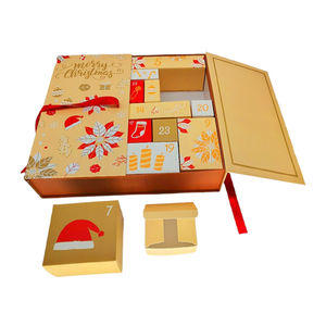 Cajas de papel personalizadas con impresión de embalaje Caja de regalo misteriosa de lujo Caja de calendario de Adviento de Navidad para niños - Product Image 5