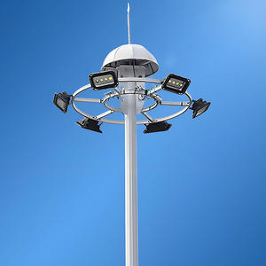 Mât d'éclairage télescopique de 20m, 25m, 30m pour éclairage de croisements, en acier polygonal pour jardin - Product Image 4