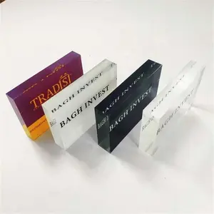 Customized High Quality Clear Print Engraved Company Logo Sublimation Acrylic Block