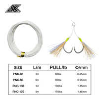 Pêche P.E. Ligne d'assistance tressée en polyéthylène haute résistance pour les hameçons de pêche lente en rivière, lac et ruisseau