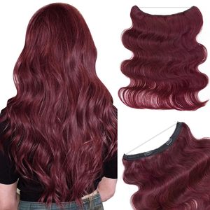 Parrucca Mezza Testa a U Ondulata Biondo Platino Stile Europeo, Capelli Sintetici Ricci Naturali <span class=keywords><strong>e</strong></span> Voluminosi, Trama Invisibile con Clip per Donna - Product Image 2