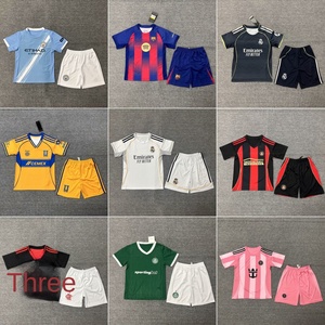 ชุดเสื้อฟุตบอลสำหรับเด็ก25-26เสื้อยืดแขนสั้นเสื้อเจอร์ซีย์บาเซโลน่าสำหรับแมนเชสเตอร์ซิตี้สำหรับไมอามี่ฟลาเมงโกเสือ - Product Image 3