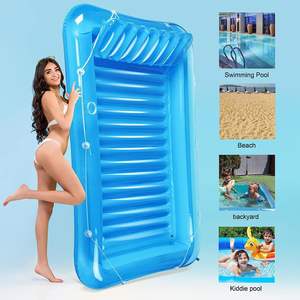Flotadores inflables para piscina, tumbona, balsa para adultos, juguetes para piscina de bronceado con almohada extraíble - Product Image 5