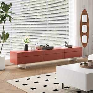 Meuble TV flottant moderne Meuble mural en bois Salon Design de luxe Commode à tiroirs pour la maison Hôtel - Product Image 1