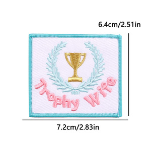 แพทช์ปักตัวอักษรสีสันสดใสแบบรีดติด สำหรับหมวก/เสื้อผ้า ขายส่ง ไม่มีขั้นต่ำในการสั่งซื้อ แพทช์ปักลายตามสั่งสำหรับหมวกคนขับรถบรรทุก/เสื้อผ้า - Product Image 2